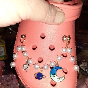 Shoe charms for crocs universe pearl chain.  NWOT